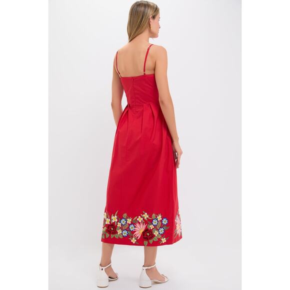 FANM MON Exclusive Red Ivy Dress Size XS NWT Retail $380 Tuckernuck - Picture 2 of 7